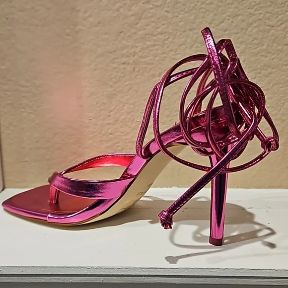 Nine West Terrie Sky Sexy Tie and Leg High Heel Strappy Sandals - Picture 8 of 15